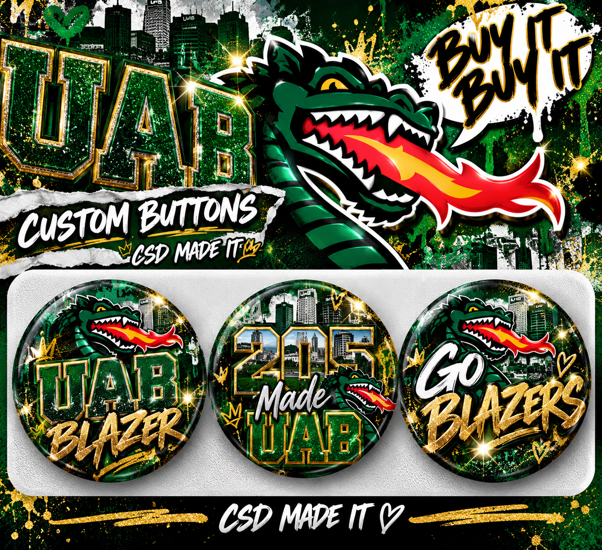 Gameday Buttons